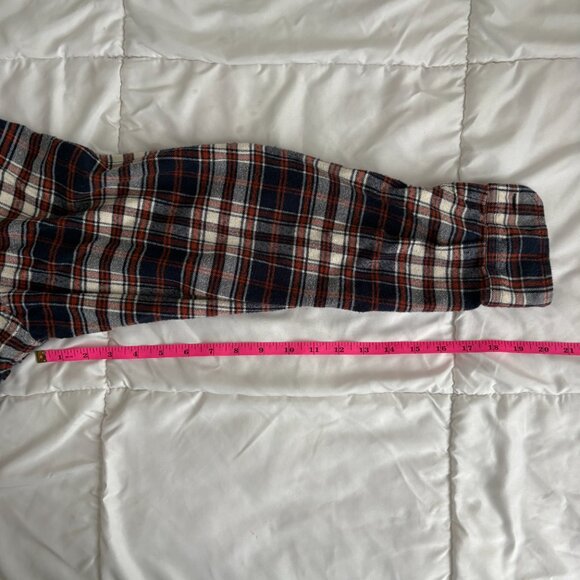 Lands End Men's Cotton Flannel Long Sleeve Button Shirt Size L 16-16.5 - Picture 4 of 5